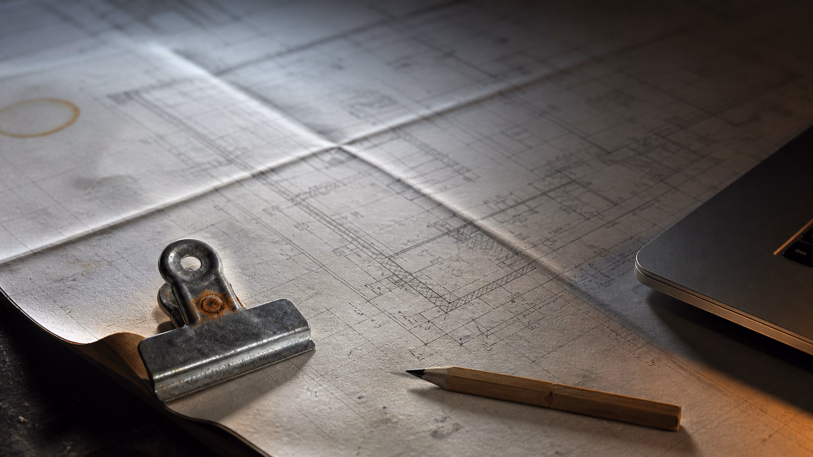 printplan van een bouwproject waar ai in de bouw bij helpt