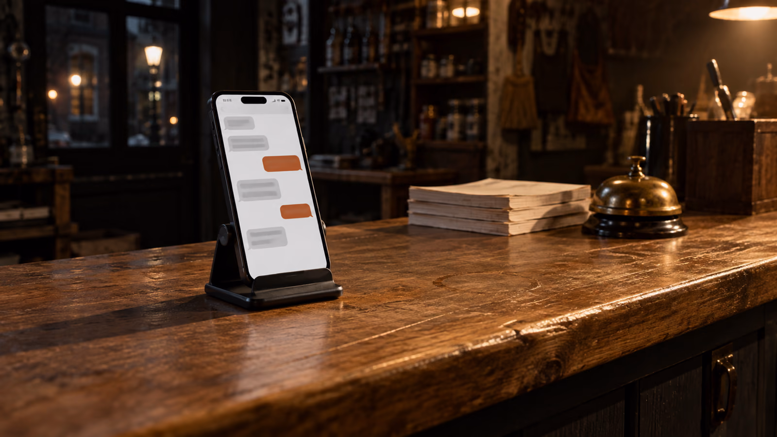 chatvenster van een Nederlandse AI-klantenservice op een telefoonscherm