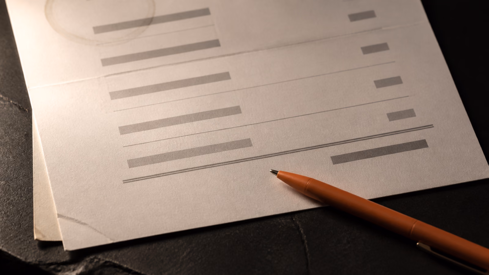 papieren offerte voor een landingspagina laten maken met een terracotta pen erop