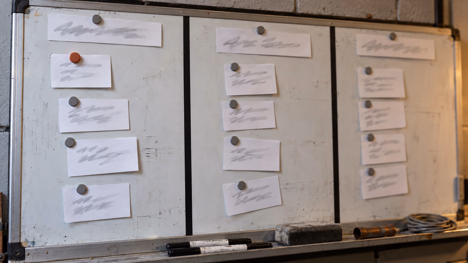 open leads bijhouden op een planbord