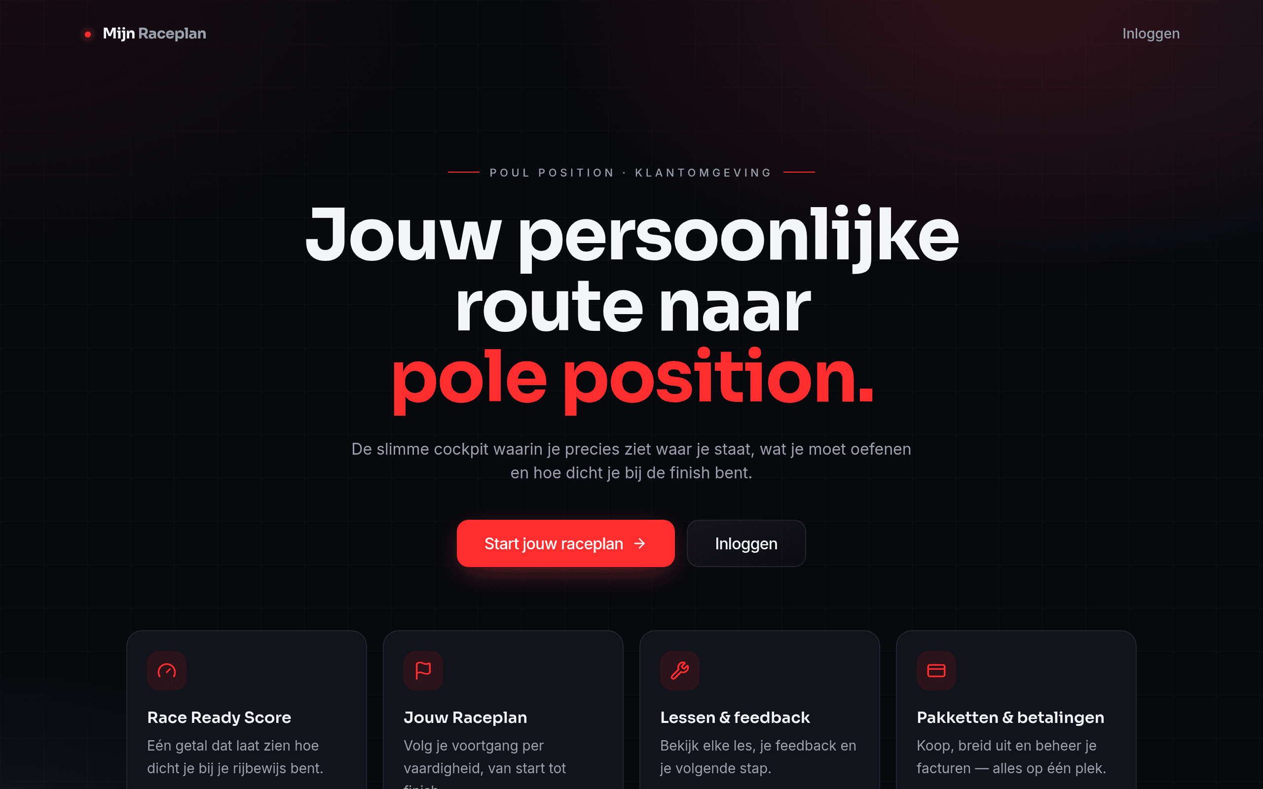 Screenshot van Mijn Raceplan